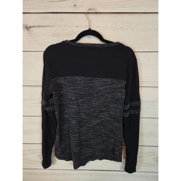 NFL Team Apparel Womens Black Gray New Orleans Saints  Long Sleeve‎ Tee Shirt  L - Picture 2 of 5